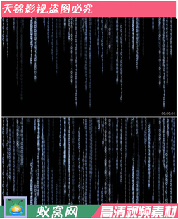 s262 科技 二进制 数据流 数字01010落下高清视频素材