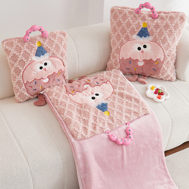 手提抱枕被子两用空调被二合一办公室午睡毯子枕头被折叠汽车靠垫