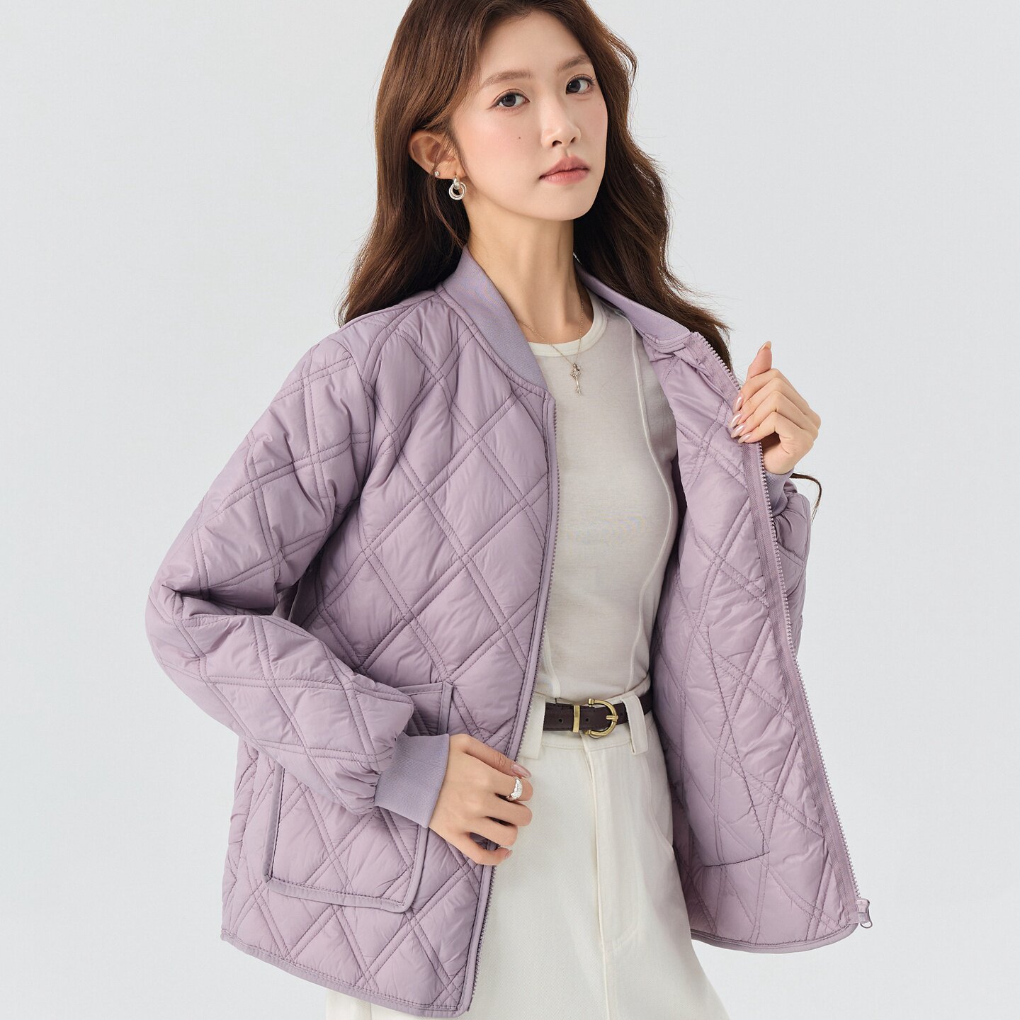 秋冬轻薄羽绒棉服女保暖内胆