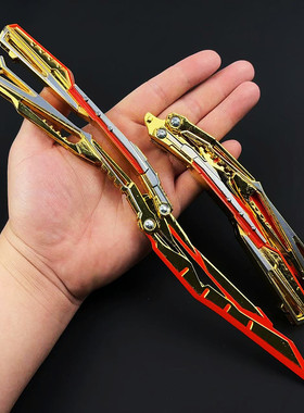 大号28CM炽芒蝶刃蝴蝶刀可折叠合金武器模型金属玩具周边手办摆件