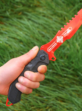 暗区突围周边30CM大号瑞兔折刀涂鸦利刃武器金属玩具男孩摆件手办