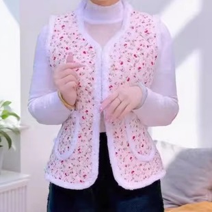 马甲 短款 马夹女中老年保暖内搭外穿加厚夹棉保暖秋冬大码 坎肩时尚