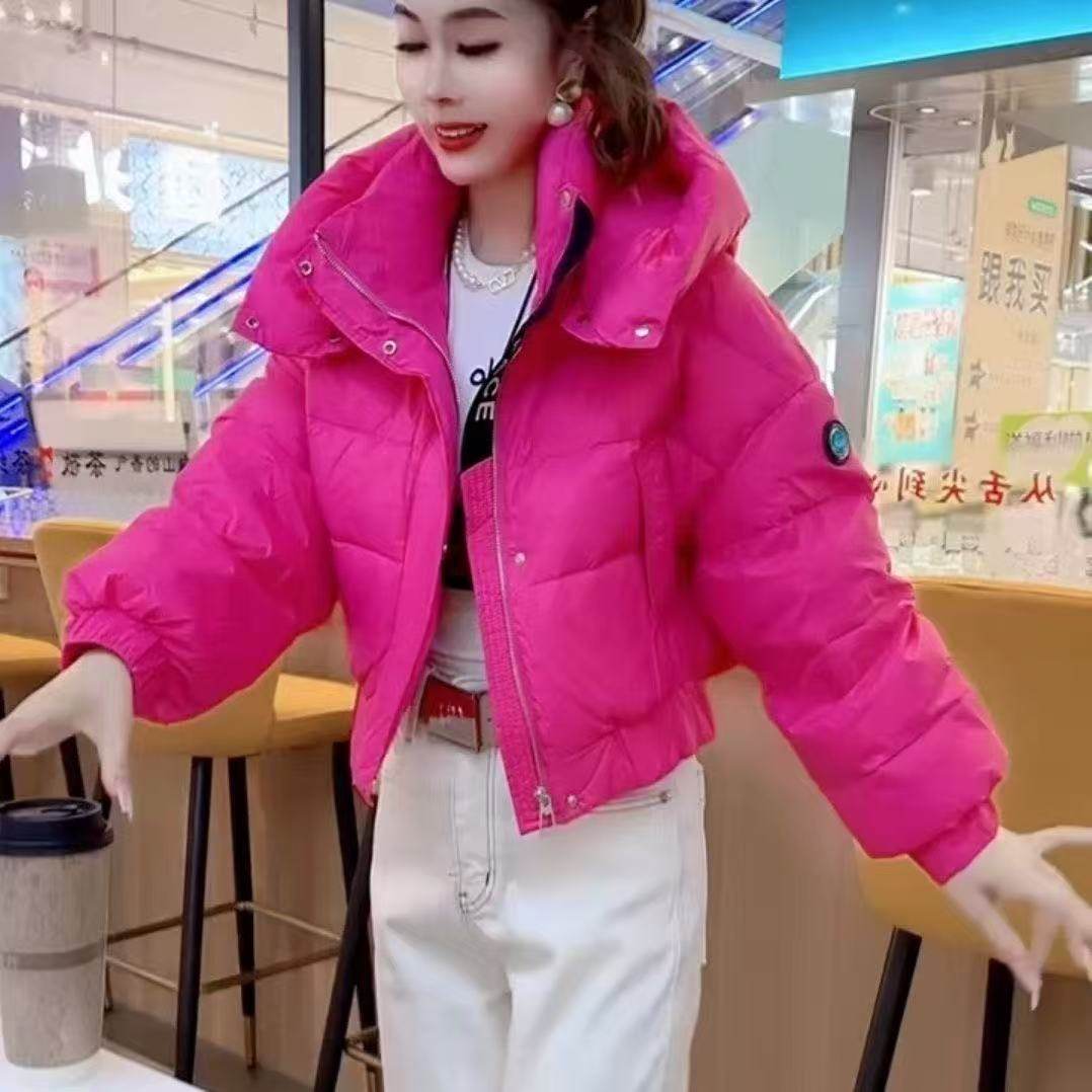 爆款时尚糖果色短款棉服2025冬季新款洋气保暖面包服外套洋气潮