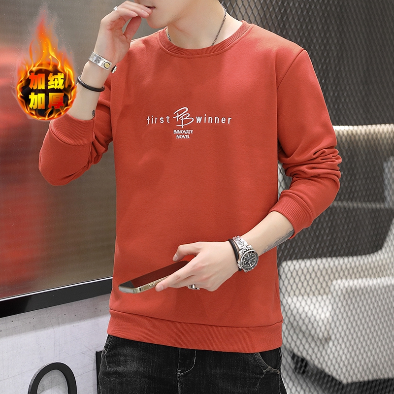 打底衫男装长袖t恤无帽圆领卫衣