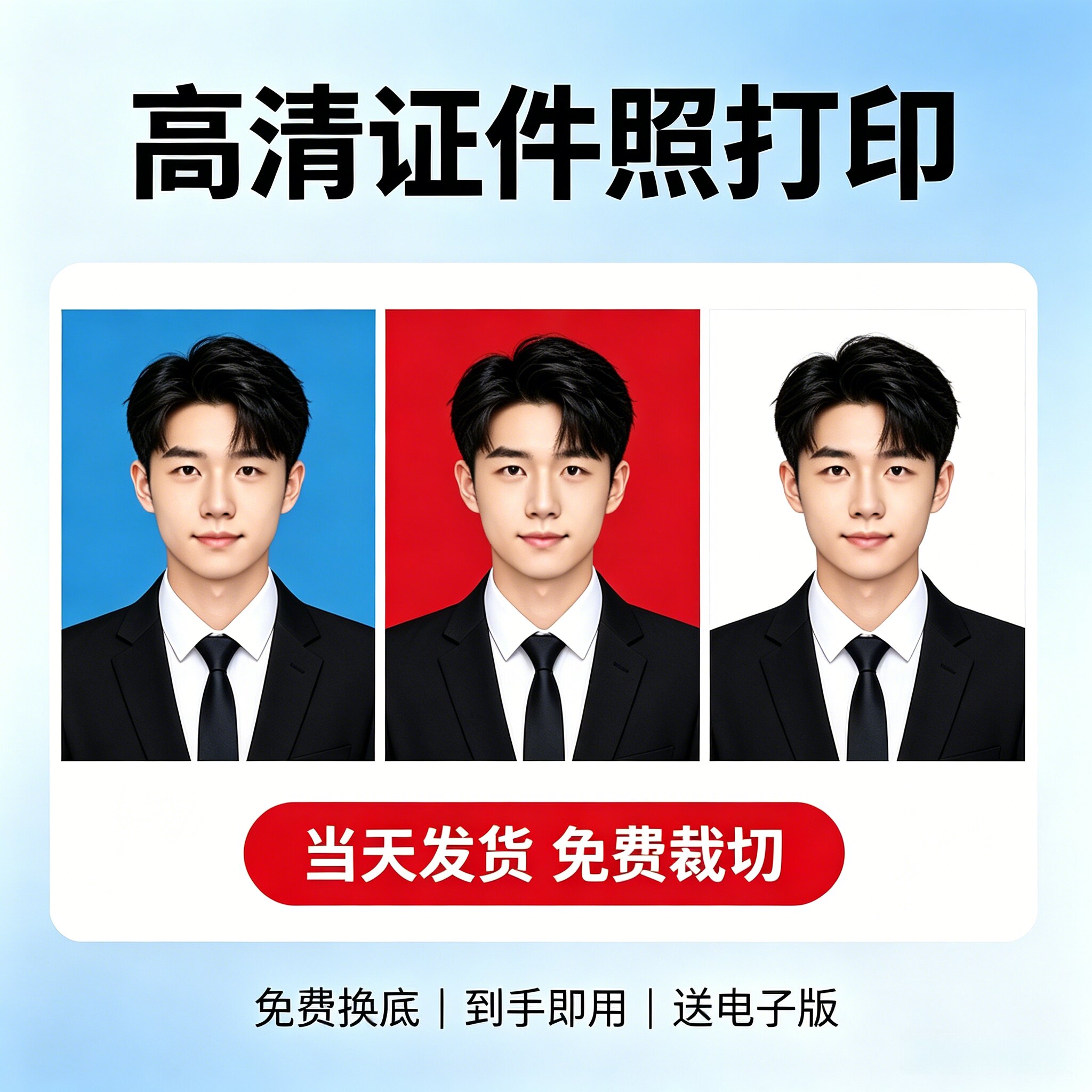 证件照高清当天裁切免费排版