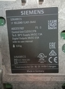 6SL3040-1LA01-0AA0西门子CU310-2PN