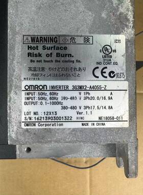 议价欧姆龙变器3G3M二X2-A405-Z 55.5频KW手拆机
