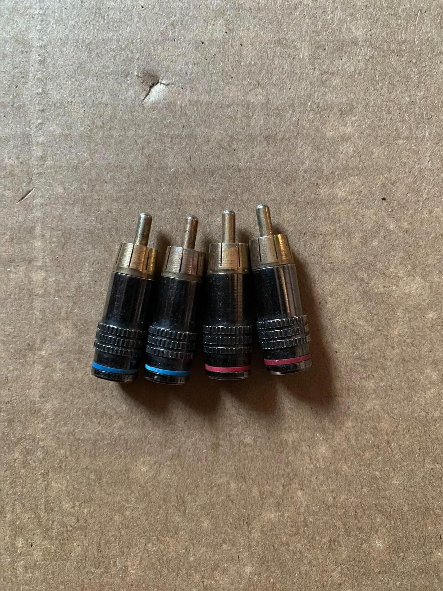 进口镀金RCA插头一套
