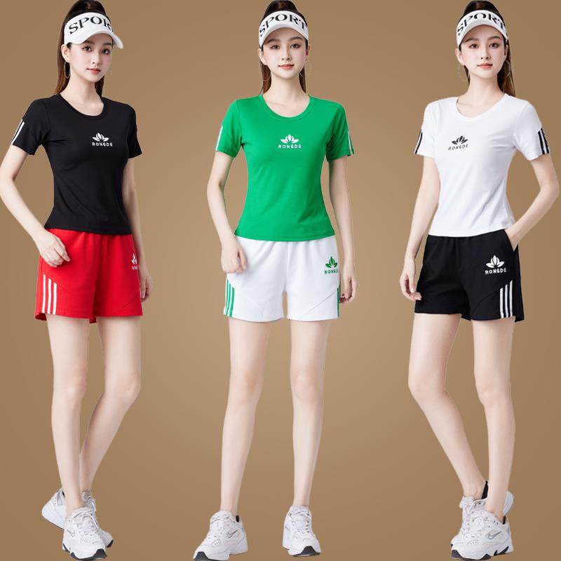 曳步舞蹈演出服女夏季新款广场舞服装短裤运动套装健身跑步跳舞衣,运动/瑜伽/健身/球迷用品,广场舞套装,淘宝优惠券,粉丝福利购,淘宝优惠卷