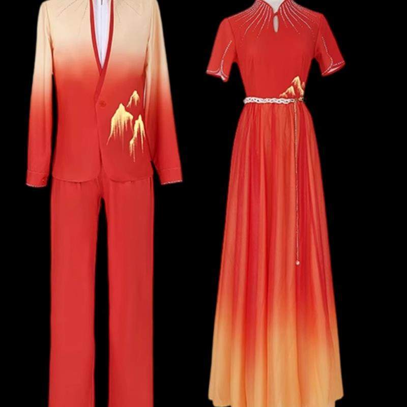 新款成人大合唱团演出服女长裙男女学生诗歌朗诵红歌比赛合唱礼服,女装/女士精品,民族服装/舞台装,淘宝优惠券,粉丝福利购,淘宝优惠卷