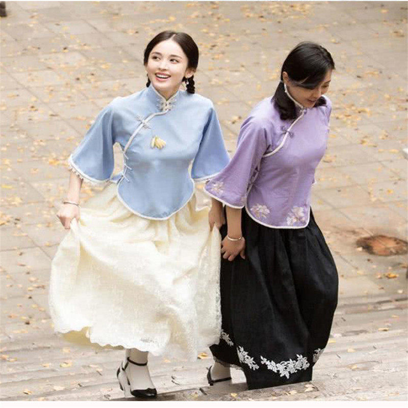 大家闺秀古力娜扎进步青年合唱服