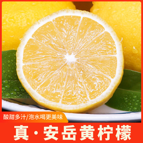 安岳新鲜水果包邮皮薄多汁黄柠檬