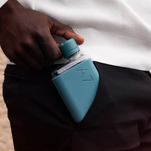 含硅胶套瓶盖创意扁平水壶水瓶纸张水杯 memobottle A7套装