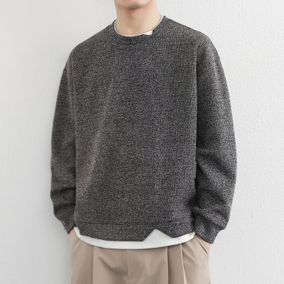 意大利简约假两件男士套头卫衣