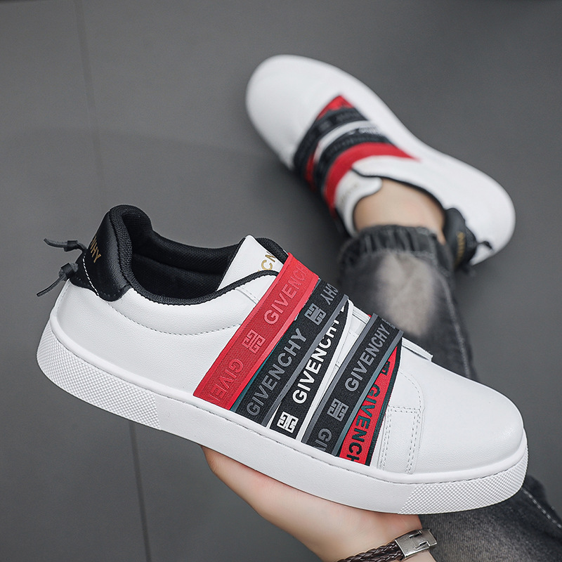 休闲运动男士潮牌百搭透气板鞋四季休闲鞋时尚潮流运动鞋织带套脚