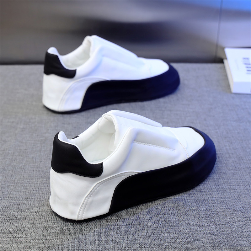 休闲运动真皮懒人防滑防臭2025春秋四季新款跑步包底皮蓬运动休闲