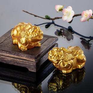 招财貔貅摆件水晶实心招财回望貔貅手把件男随身把玩桌面镇宅摆件