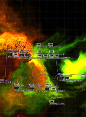 touchdesigner工程源文件—流体互动- 体感Kinect，leapmotion