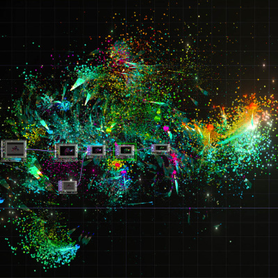 TouchDesigner源文件 音画粒子互动效果，可替换音频 粒子扩散