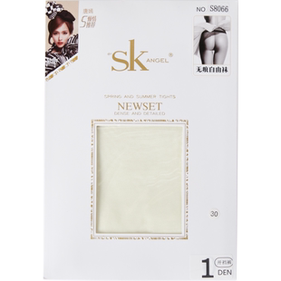 SK加大开裆免脱连裤袜T裆型防勾丝真脚型包芯丝超薄隐形1D丝袜 女