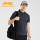 商务翻领透气短袖 Jeep吉普户外运动速干T恤男夏季 休闲防晒POLO衫