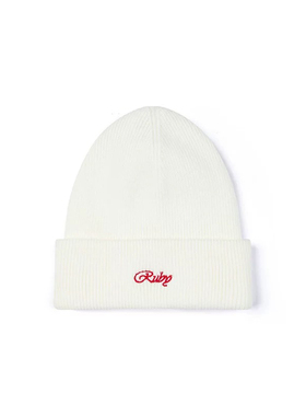 Jennie周边限定白色针织小毛线冷帽