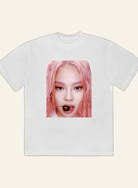 jennie珍妮周边Mantra 短袖T恤blackpink 夏季圆领宽松男女tee