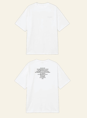 JENNIE官网-2025 OA: ZEN SERIF 新周边短袖T恤夏季圆领宽松tee