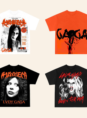 嘎嘎Lady Gaga MAYHEM t-shirt MAYHEM Cover欧美宽松短袖T恤tee