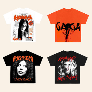 嘎嘎Lady Gaga MAYHEM t-shirt MAYHEM Cover欧美宽松短袖T恤tee