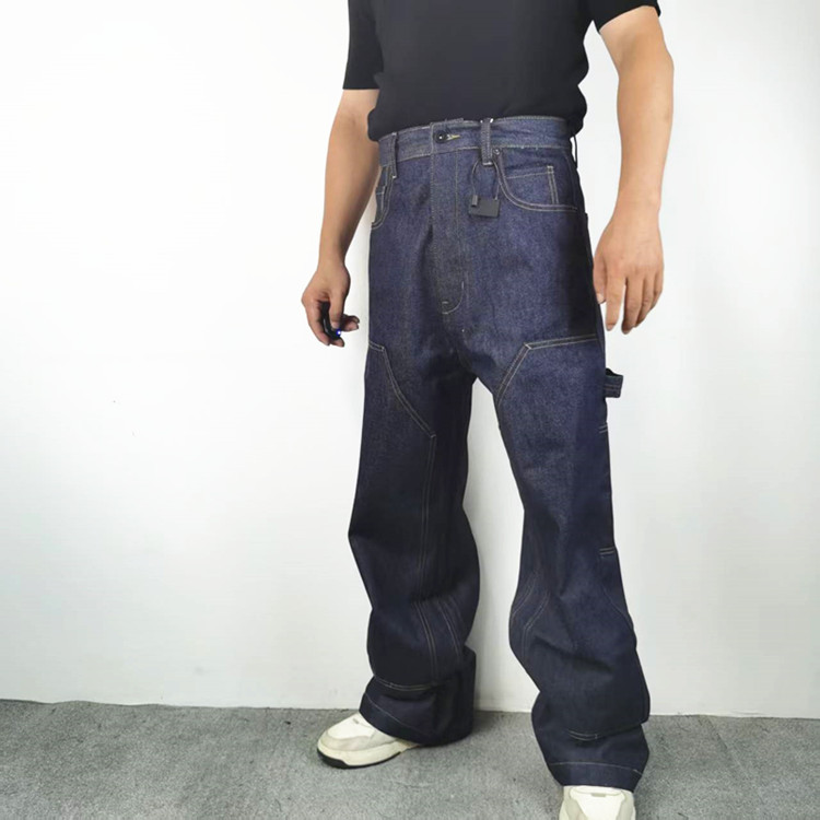 高街伐木宽松休闲廓形原牛牛仔裤