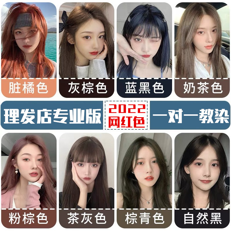 日系雾感美发店染膏自己在家染发