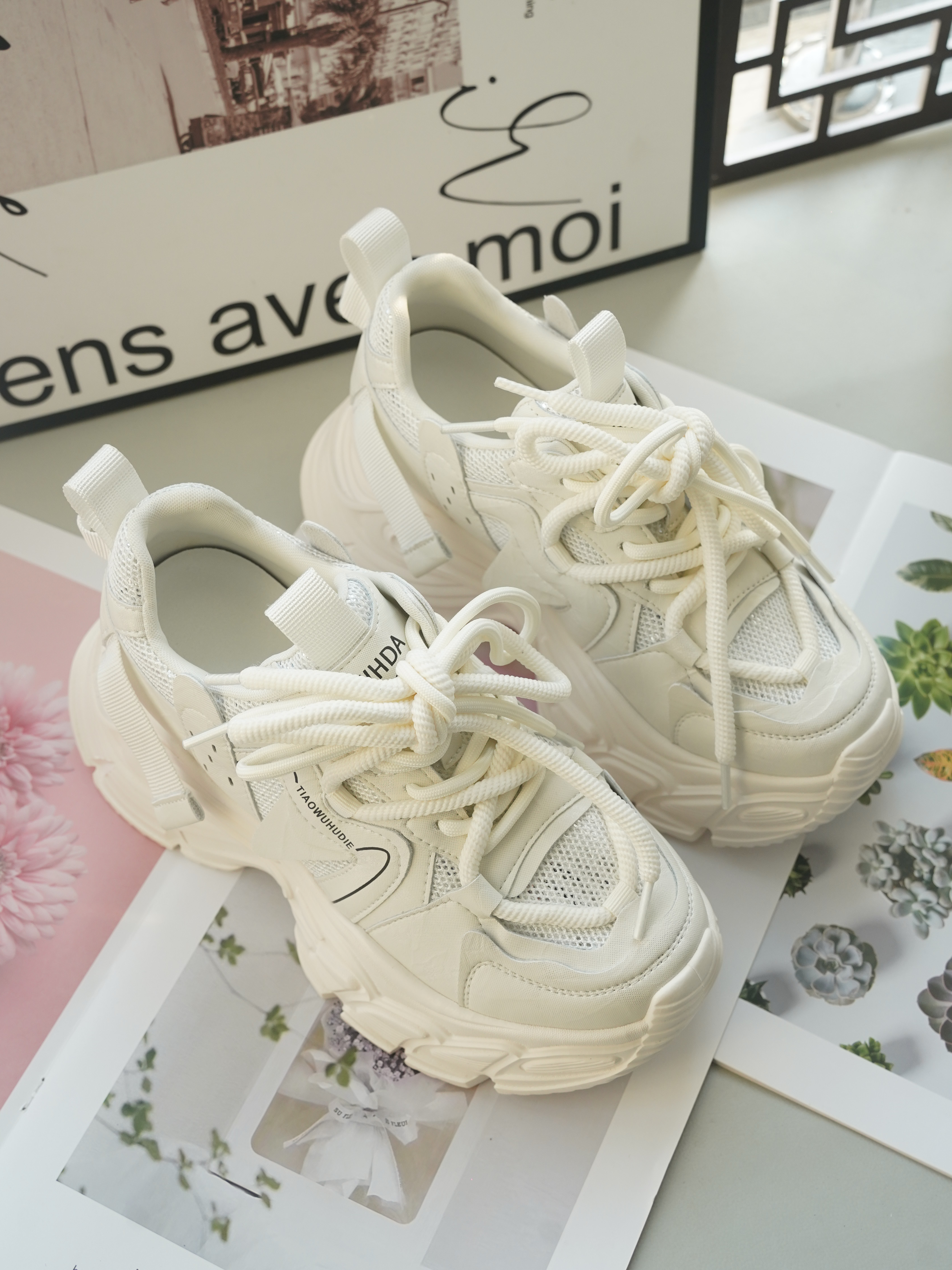 2026新款厚底老爹鞋女小个子增高女鞋春秋爆款6厘米休闲运动鞋女