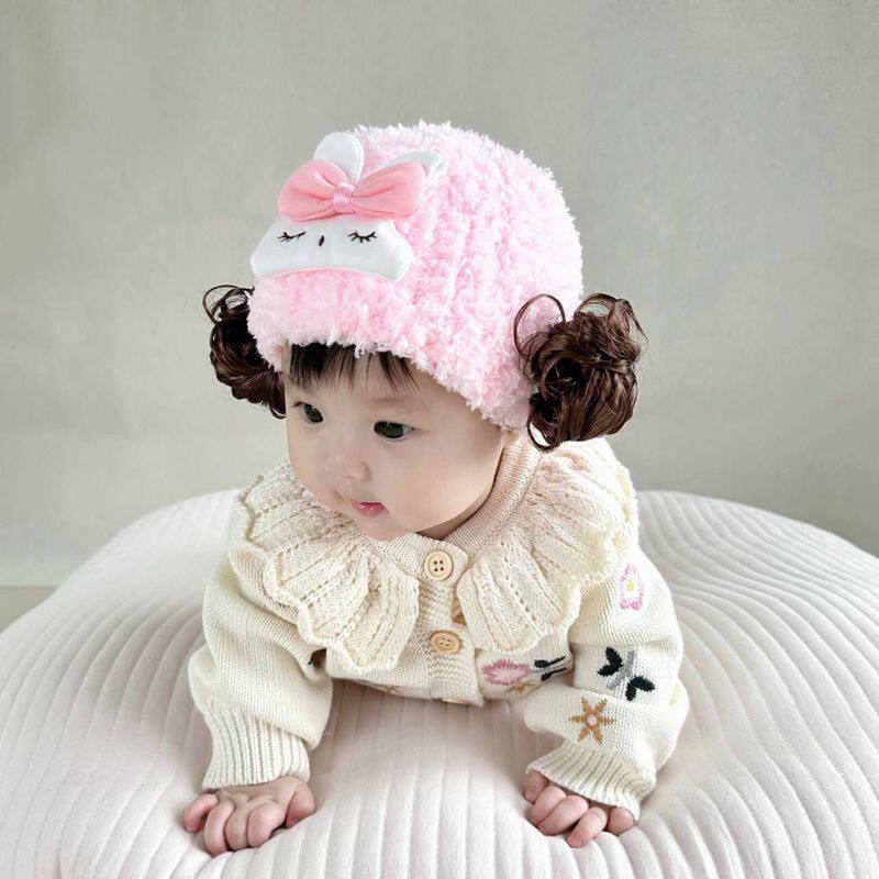 婴儿帽子秋冬小月龄宝宝毛线帽可爱超萌小兔子新生婴儿胎无骨帽