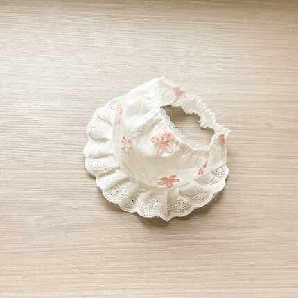 新生婴儿胎帽发带可爱宝宝薄款囟门遮阳帽帽子夏季新生儿公主遮阳
