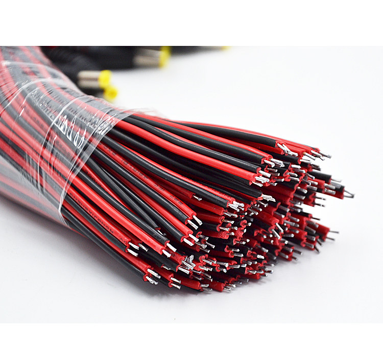 12v全dc铜母头电源线 红黑线dc母头 dc5.5*2.1mm公母插头电源线