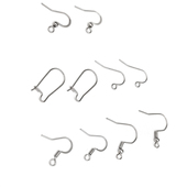 钛钢不掉色耳环耳钩不锈钢耳坠挂勾diy古风步摇S形问号耳饰扣配件