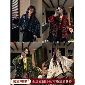 珠管绣丝绒外套加厚加绒长短款 天官赐福 二米专属 三吉黑花