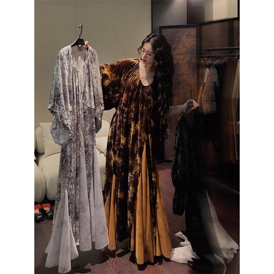 三吉黑花【渡清欢】设计款网纱裙