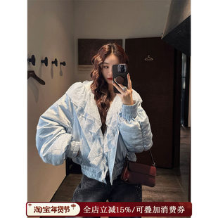 【呼呼专享】三吉黑花【瓦亭仙】新中式短款雕印羽绒服