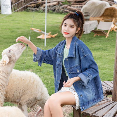 牛仔外套女春秋复古学生女士上衣