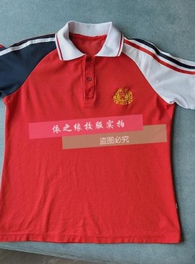 长春53中学校校服夏纯棉短袖t恤POLO衫上衣白色大码定制校服班服