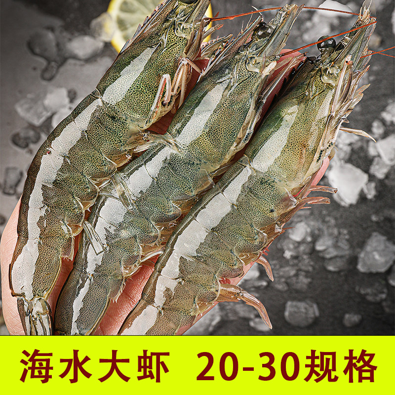 专属特大4斤装 (16-18cm 左右)1斤约12-15只大虾 鲜活速冻青岛