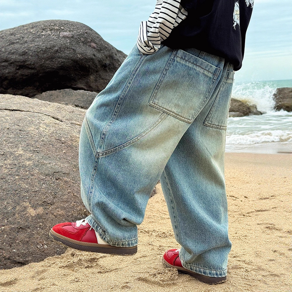 2025男童秋装牛仔裤中小童儿童春秋款裤子休闲宽松男孩秋季长裤