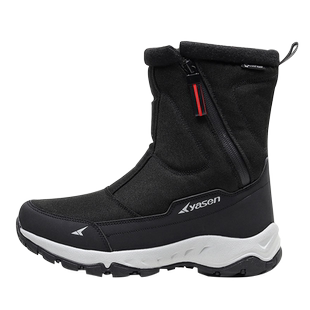 2025冬季雪地靴女士东北加绒加厚底保暖棉鞋防水防滑中筒白色靴子