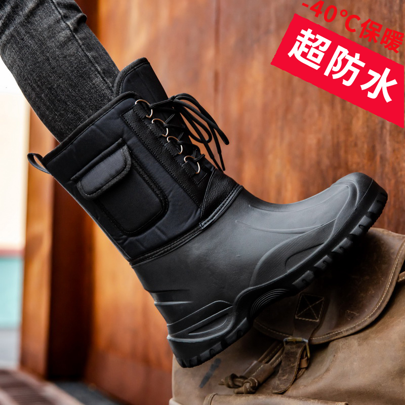 冬季棉鞋加厚防水户外钓鱼雪地靴