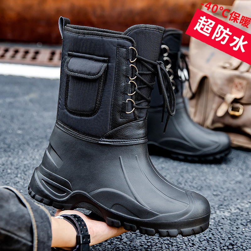防水雪地靴加厚户外钓鱼保暖棉鞋