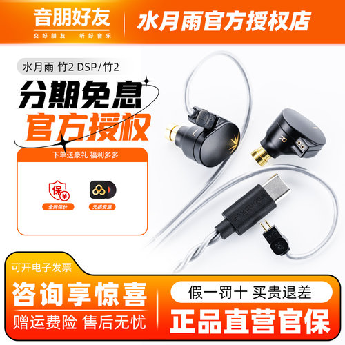 竹2DSP水月雨typec入耳式耳机