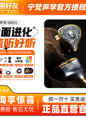宁梵声学NM25骨陵银饰特别版有线hifi入耳式耳机