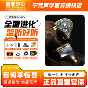 宁梵声学NM25骨陵银饰特别版有线hifi入耳式耳机